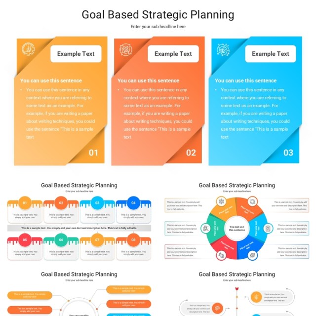 目标战略策略规划信息图表PPT模板Goal Based Strategic Planning