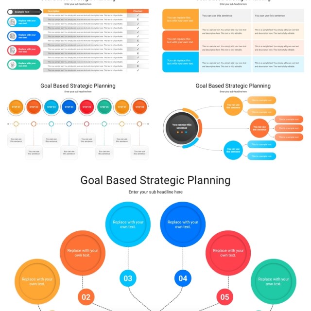 目标战略策略规划信息图表PPT模板Goal Based Strategic Planning