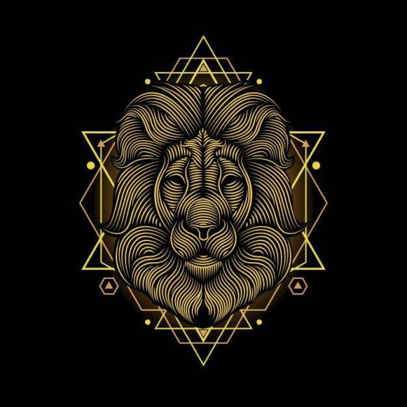 狮子线艺术例证