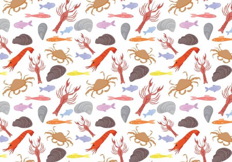  的海鲜模式向量