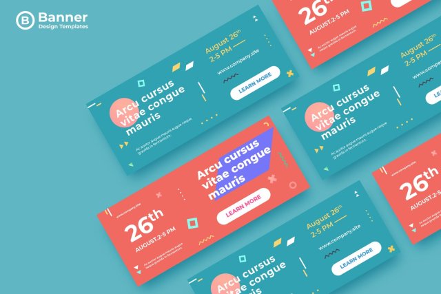 莫兰迪色系渐变网页banner平面广告AI矢量抽象背景素材ADL Banner Templates.13 莫兰迪色系渐变网页banner平面广告AI矢量抽象背景素材ADL Banner Templates.13