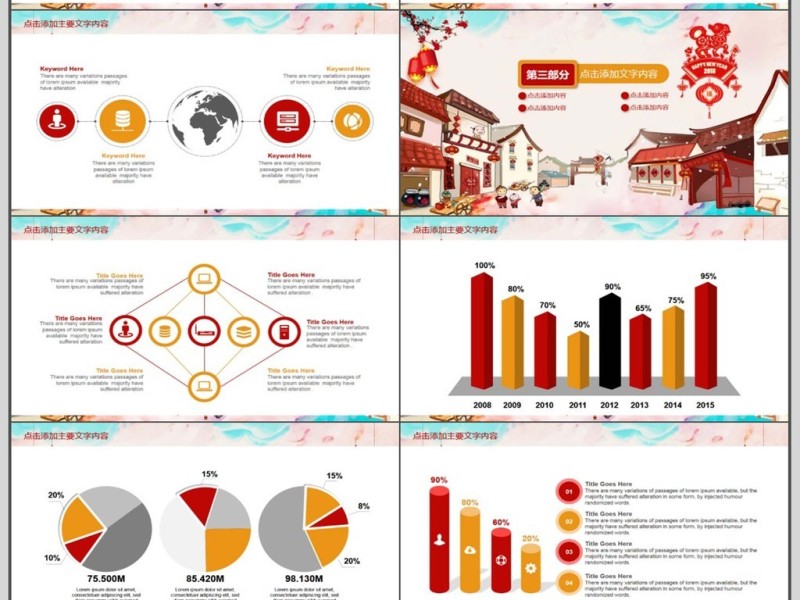 喜庆年终总结汇报PPT
