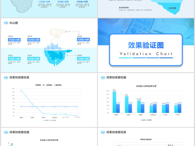 原创QC小组品管圈常用数据图表成果汇报ppt-版权可商用