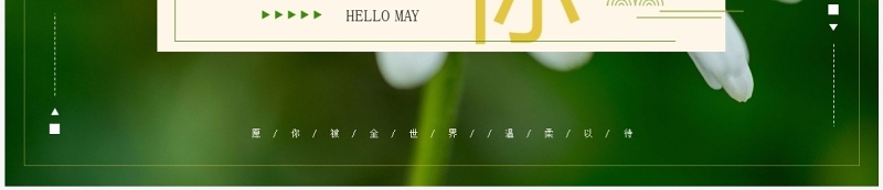 绿色清新风五月你好PPT通用模板