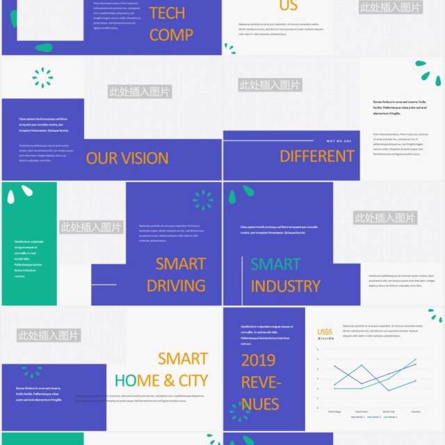 紫色简约技术公司宣传介绍PPT图片排版设计模板TEXICO - Technology Company Powerpoint Template