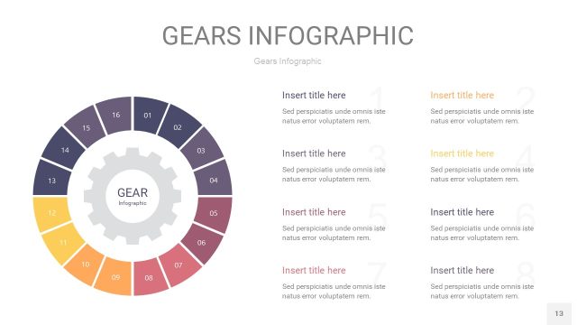紫黄色齿轮PPT信息图13