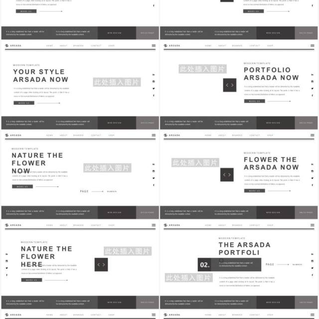 黑白简约欧美工作计划报告PPT模板ARSADA Powerpoint Template 黑白简约欧美工作计划报告PPT模板ARSADA Powerpoint Template