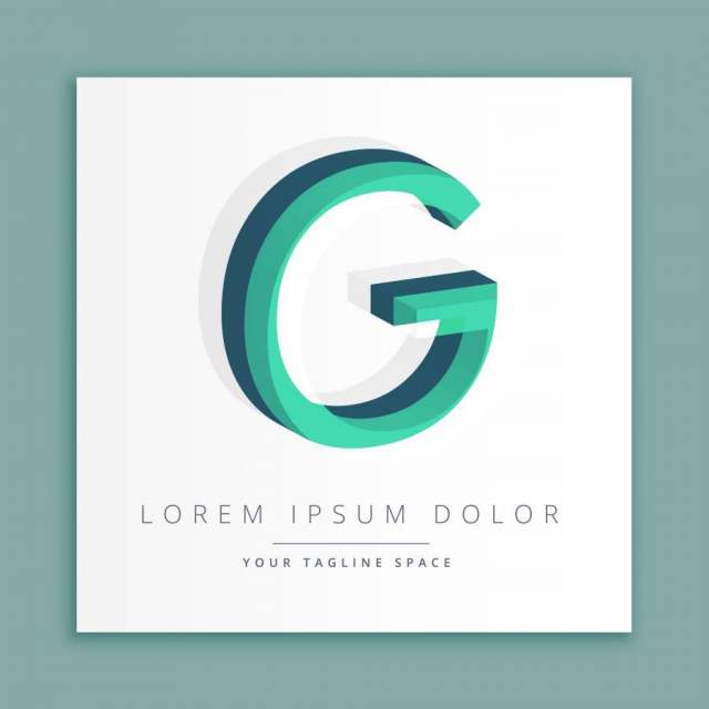 与字母G的3d抽象风格徽标