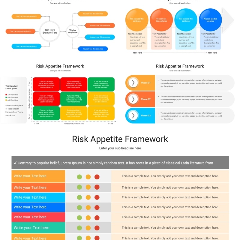 风险偏好框架信息图PPT模板Risk Appetite Framework