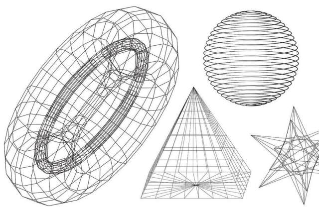 30款独特抽象的3D网格线框线条EPS矢量素材下载