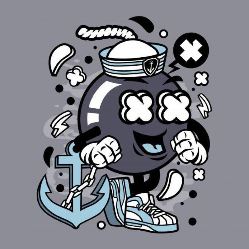 Sailor Bomb Cartoon