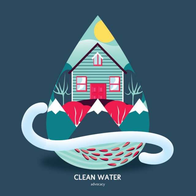 清洁水倡导矢量设计