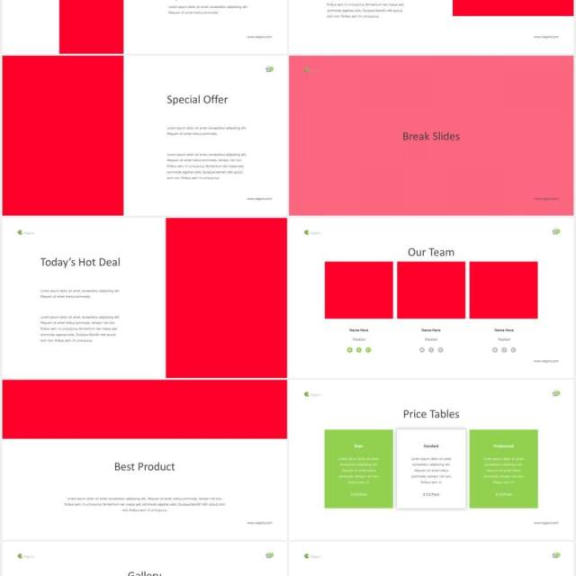 绿色蔬菜图片版式设计PPT模板Vegetables Powerpoint Template