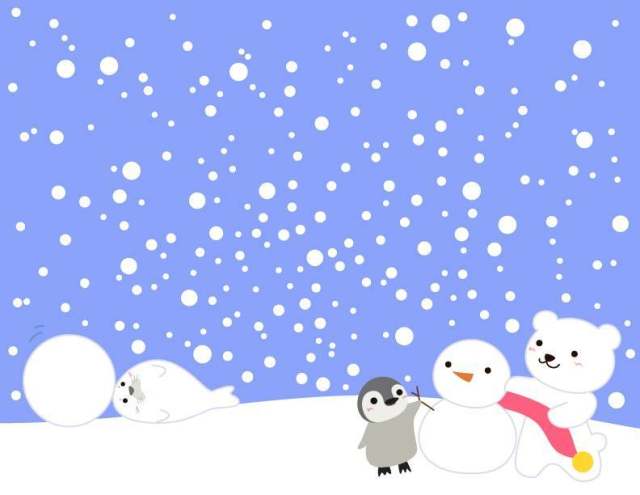 冬天的动物_雪玩