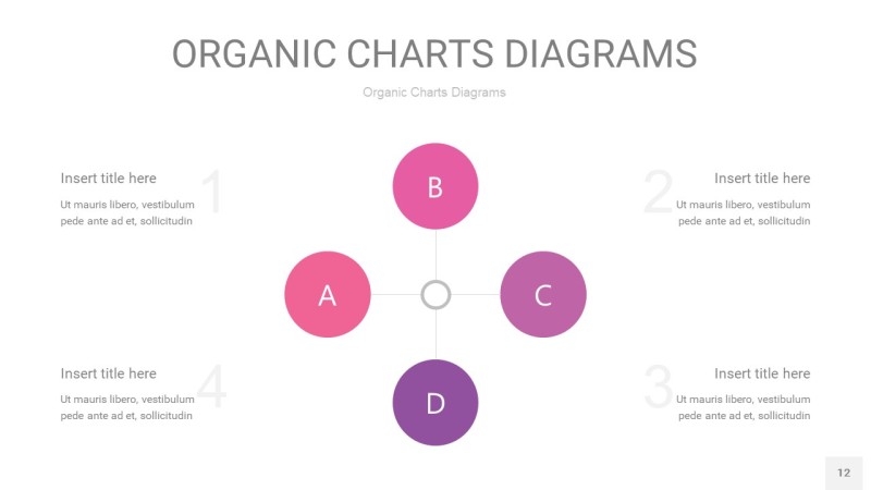 粉紫色循环PPT图表12