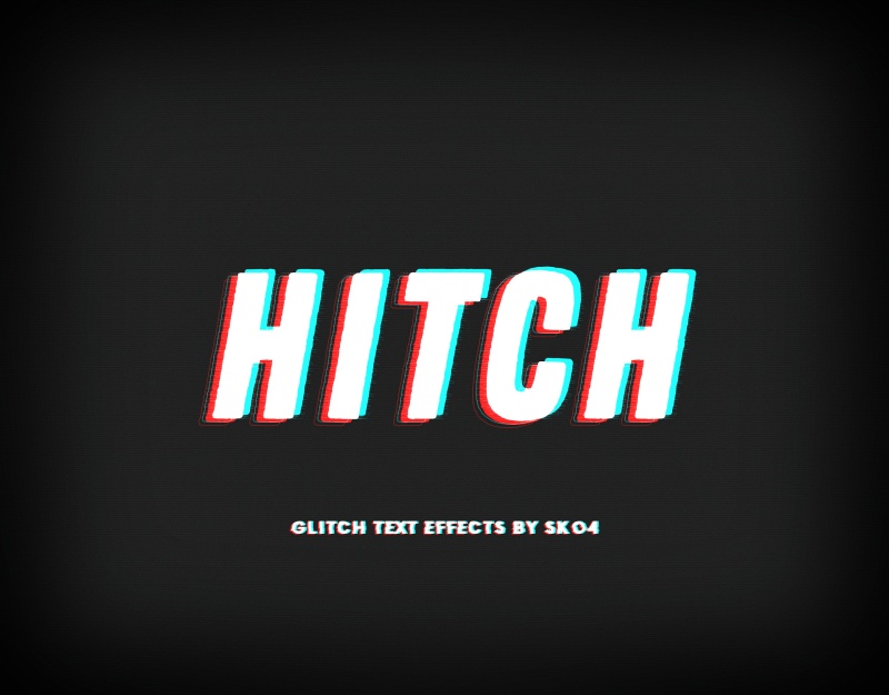 10个艺术字体故障效果样式PSD设计素材