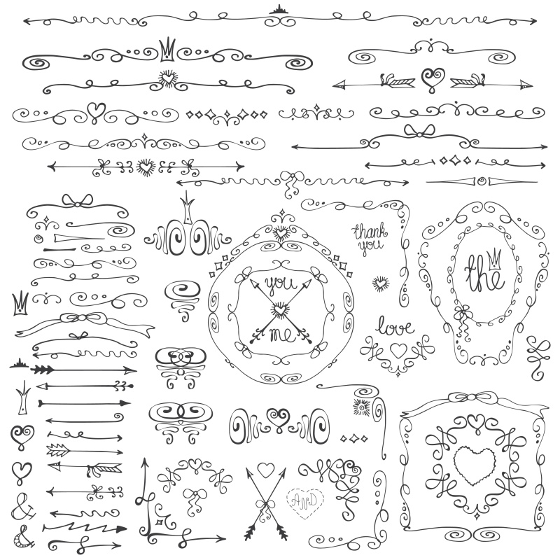 手绘书法设计元素12