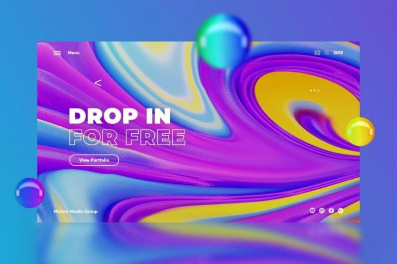 10款液体效果渐变风格元素背景landing着陆页面PSD源文件打包下载 Website Landing Pages Bundle 10款液体效果渐变风格元素背景landing着陆页面PSD源文件打包下载 Website Landing Pages Bundle