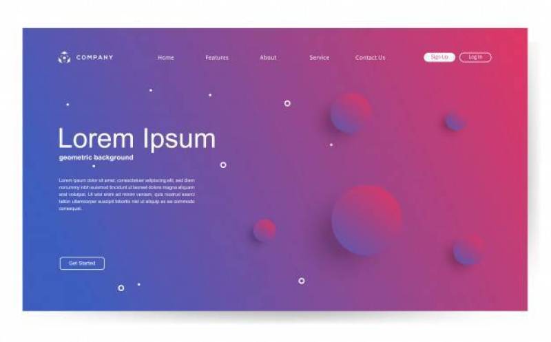 几何形状背景网页模板启动页矢量素材下载
