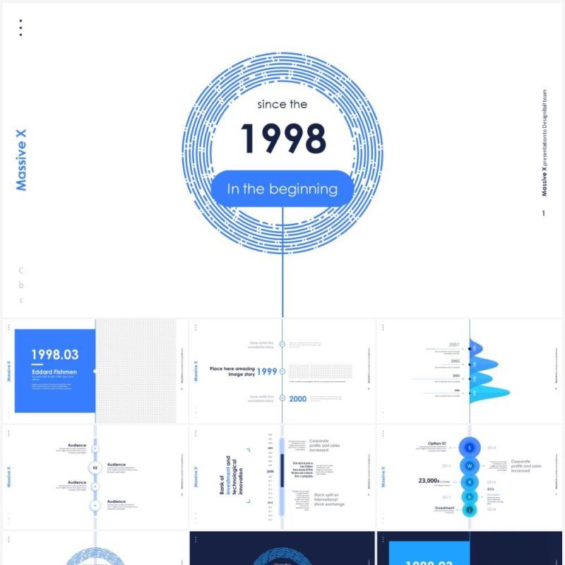 时间轴信息图表PPT素材模板Timeline Infographics