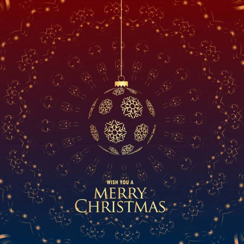 豪华优质圣诞问候与垂悬的球