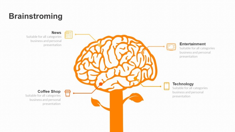 橙色总分关系PPT图表-9