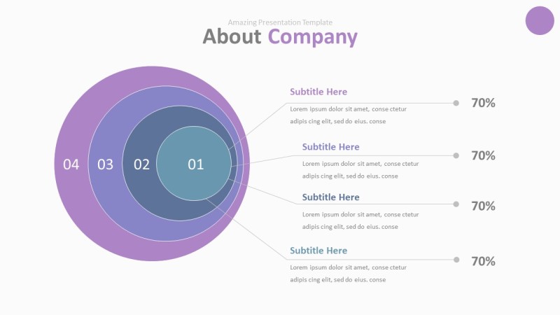 紫色典雅商务PPT信息可视化图表6