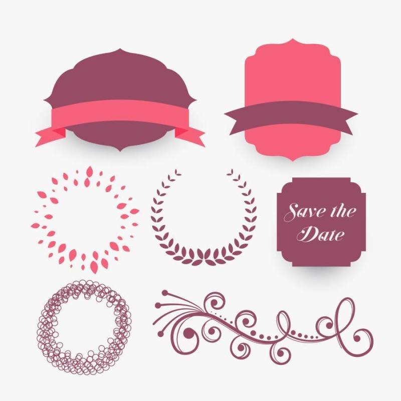 复古装饰元素集合设计