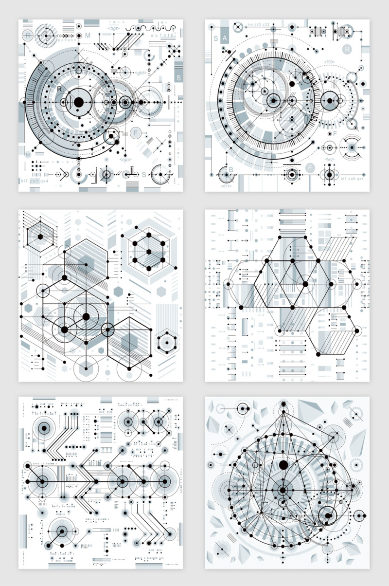 科技几何海报图形