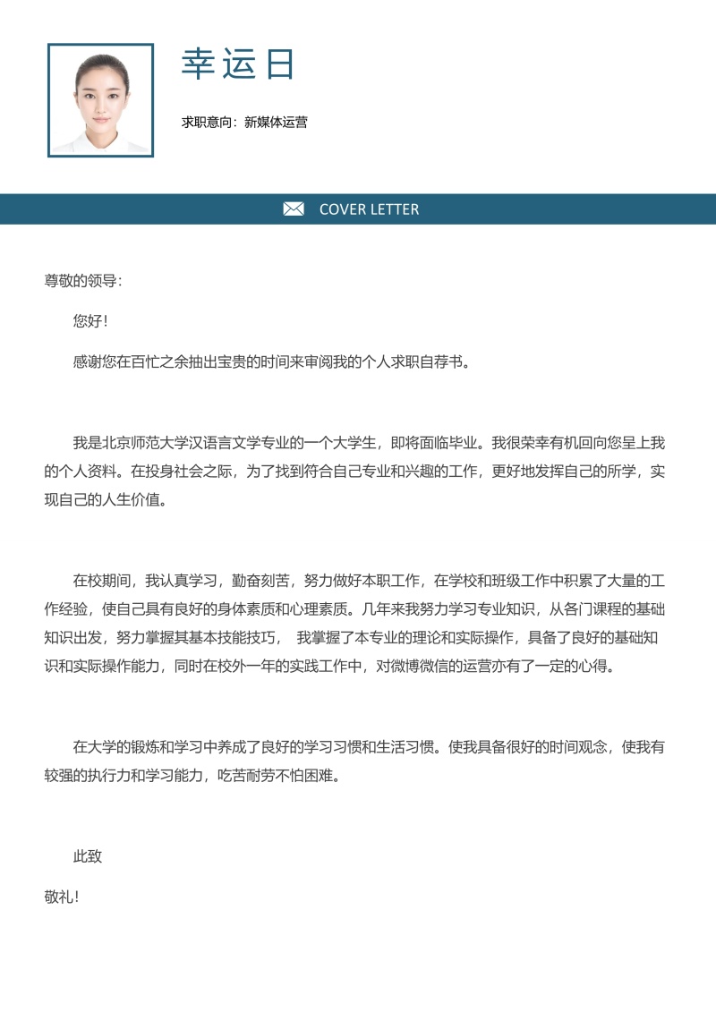 创意个性简历个人求职WORD模板28