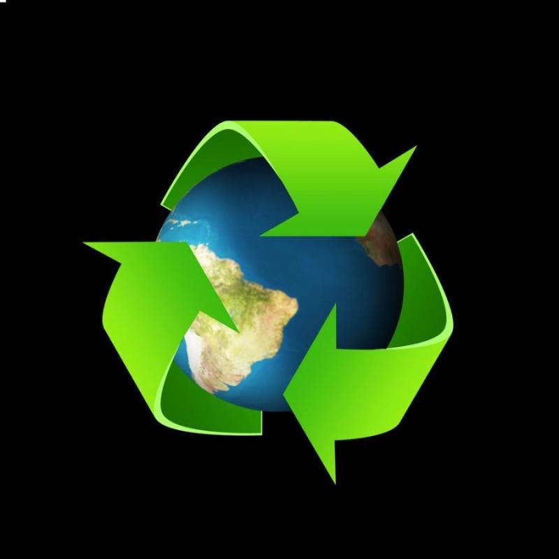 绿色环保循环图标——psd分层素材