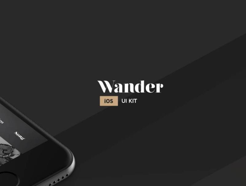 高品质的清新，现代和优雅的音乐和视频移动应用程序，Wander UI工具包