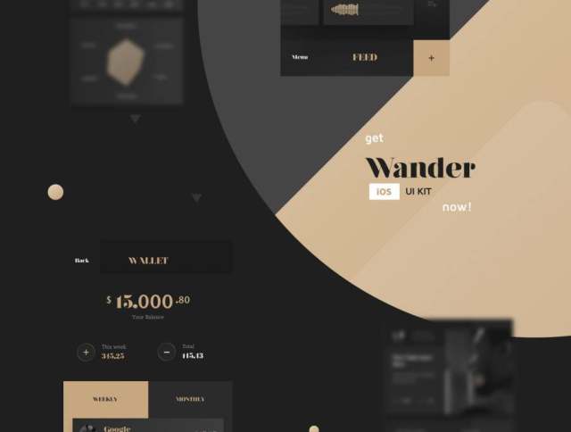 高品质的清新,现代和优雅的音乐和视频移动应用程序,Wander UI工具包 高品质的清新,现代和优雅的音乐和视频移动应用程序,Wander UI工具包
