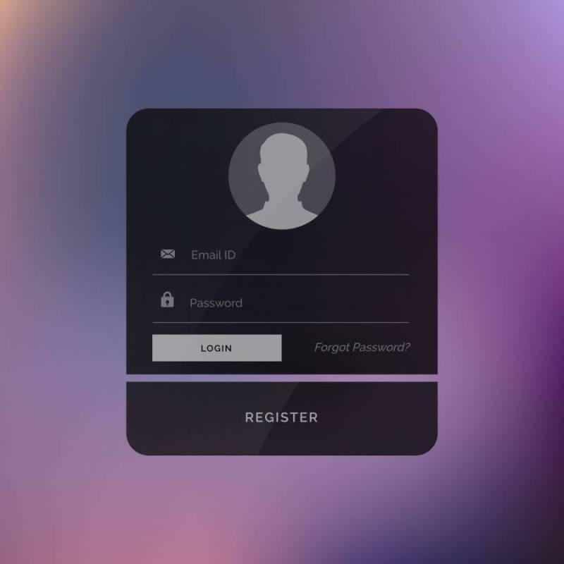 黑暗的登录界面设计模板