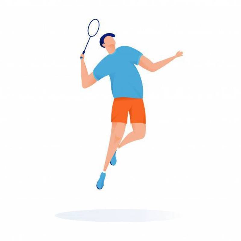 体育球员网球矢量吉祥物插画现代