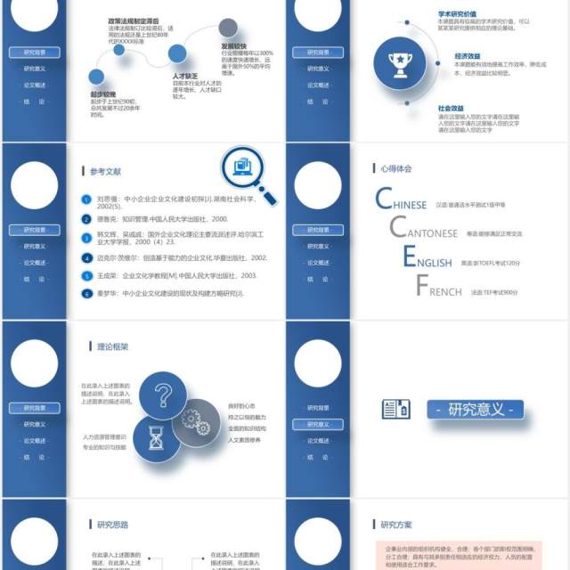 创意几何毕业论文答辩设计PPT模板