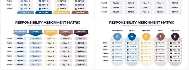 简洁商务项目责任分配矩阵表PPT信息图形素材Responsibility Assignment Matrix Powerpoint Infographics