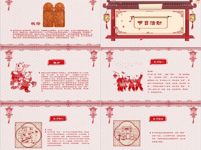 原创新年春节习俗传统文化民俗中国年PPT模板-版权可商用