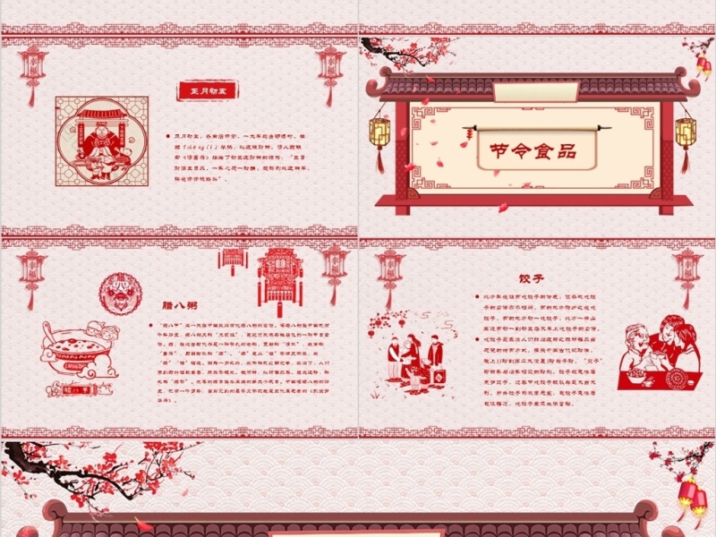 原创新年春节习俗传统文化民俗中国年PPT模板-版权可商用