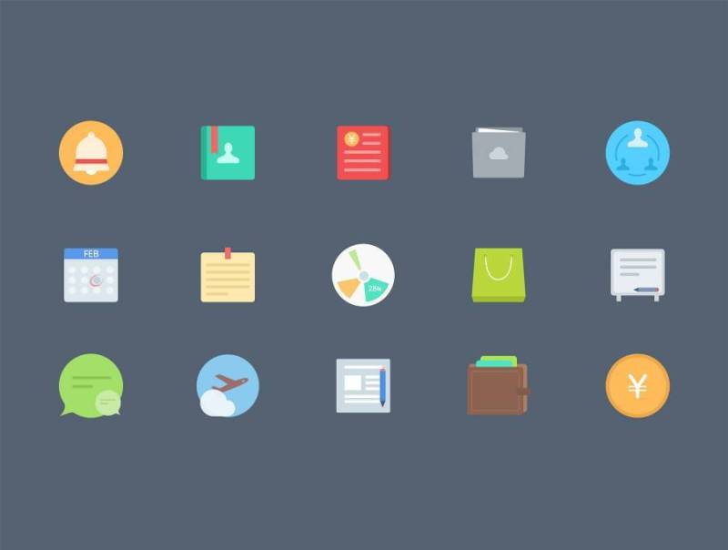 Colorful Flat Icons