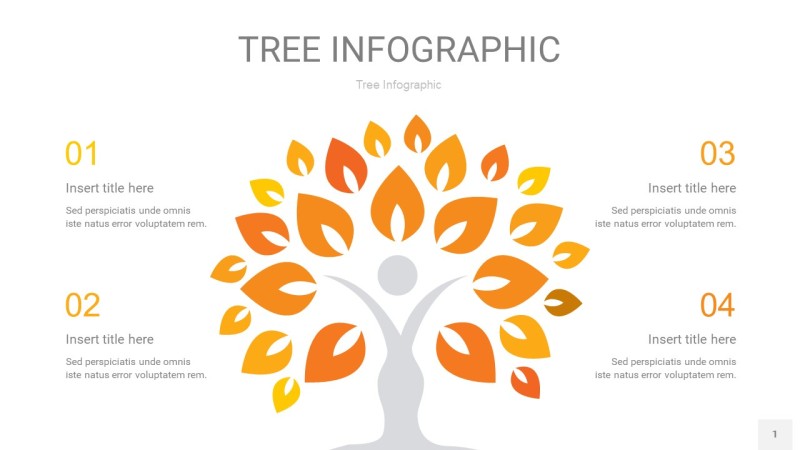 黄色树状图PPT图表1