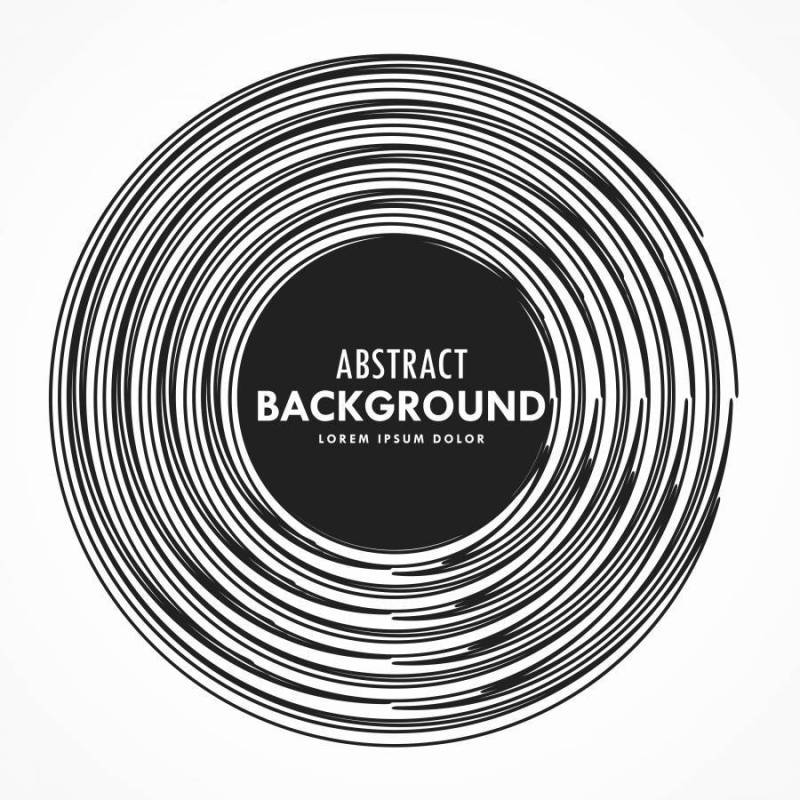 用线条作出的抽象圆形框架