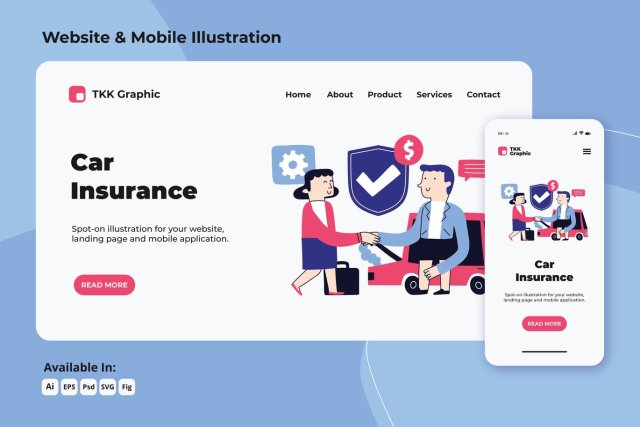 汽车保险涂鸦网络和手机界面人物插画矢量素材Car Insurance doodle web and mobile 汽车保险涂鸦网络和手机界面人物插画矢量素材Car Insurance doodle web and mobile