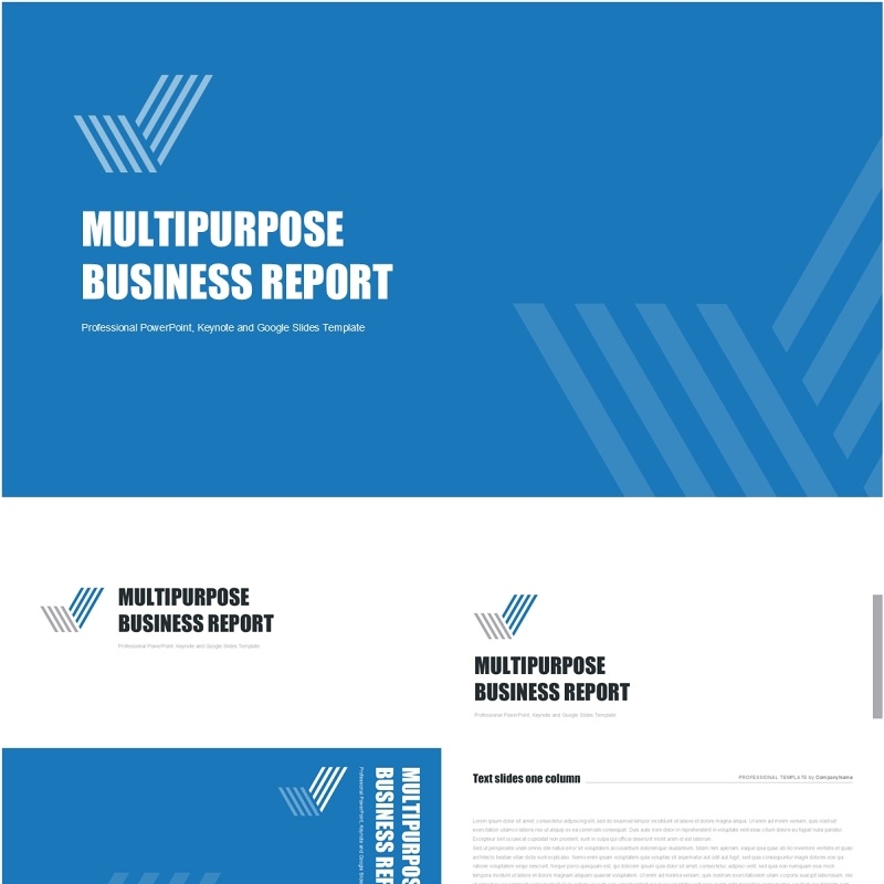 蓝色商业报告工作汇报PPT模板可插图Business Report animation