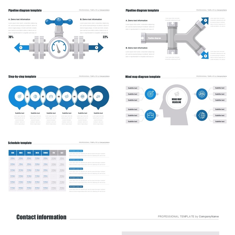 蓝色商业报告工作汇报PPT模板可插图Business Report animation