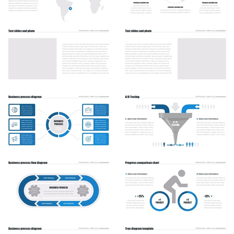 蓝色商业报告工作汇报PPT模板可插图Business Report animation