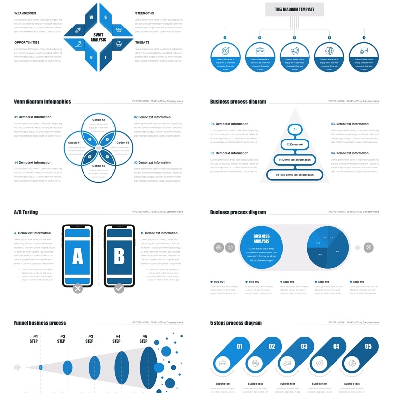 蓝色商业报告工作汇报PPT模板可插图Business Report animation