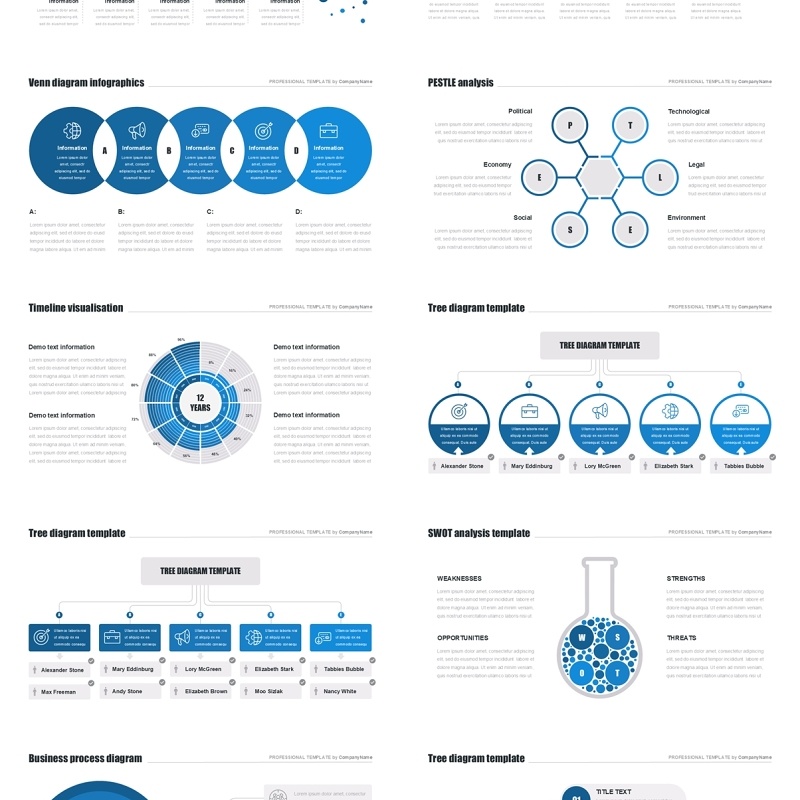 蓝色商业报告工作汇报PPT模板可插图Business Report animation