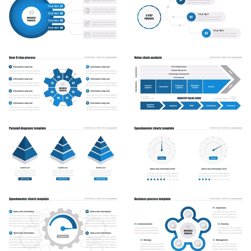 蓝色商业报告工作汇报PPT模板可插图Business Report animation