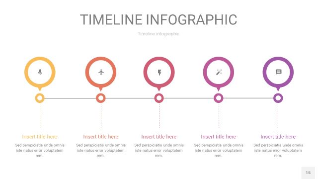 紫黄色时间轴PPT信息图15